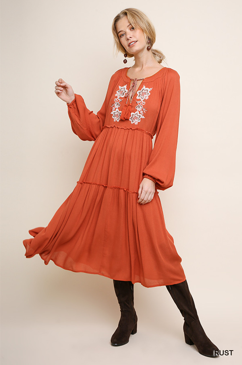 Umgee - Matilda Maxi Dress - Rust